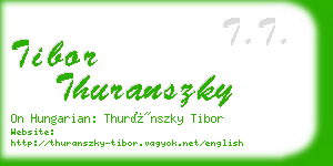 tibor thuranszky business card